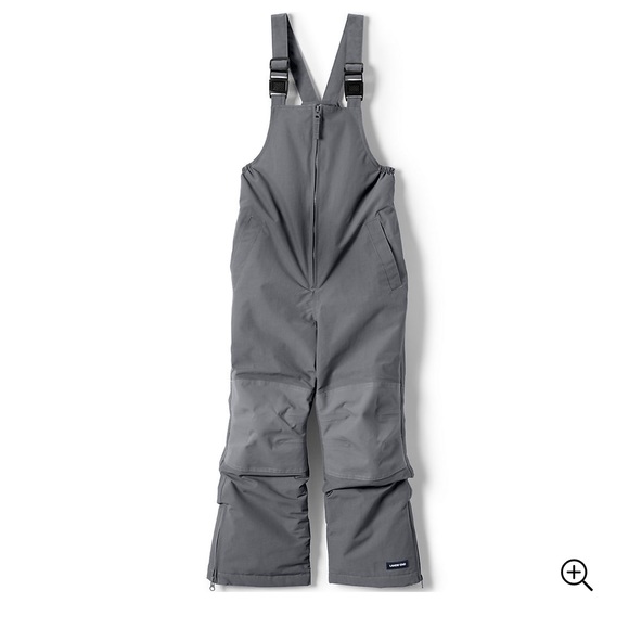 Lands' End Other - LANDS’ END KIDS SQUALL WATERPROOF INSULATED IRON KNEE SNOW BIBS-CADET GREY-16